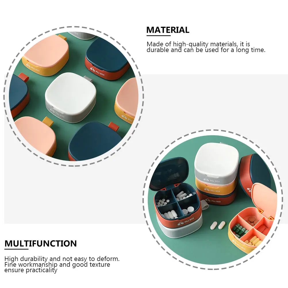 

3 шт. портативный чехол для таблеток, коробка для хранения лекарств, органайзер для путешествий, ежедневного использования, прочный, высококачественный, многофункциональный, для лекарств