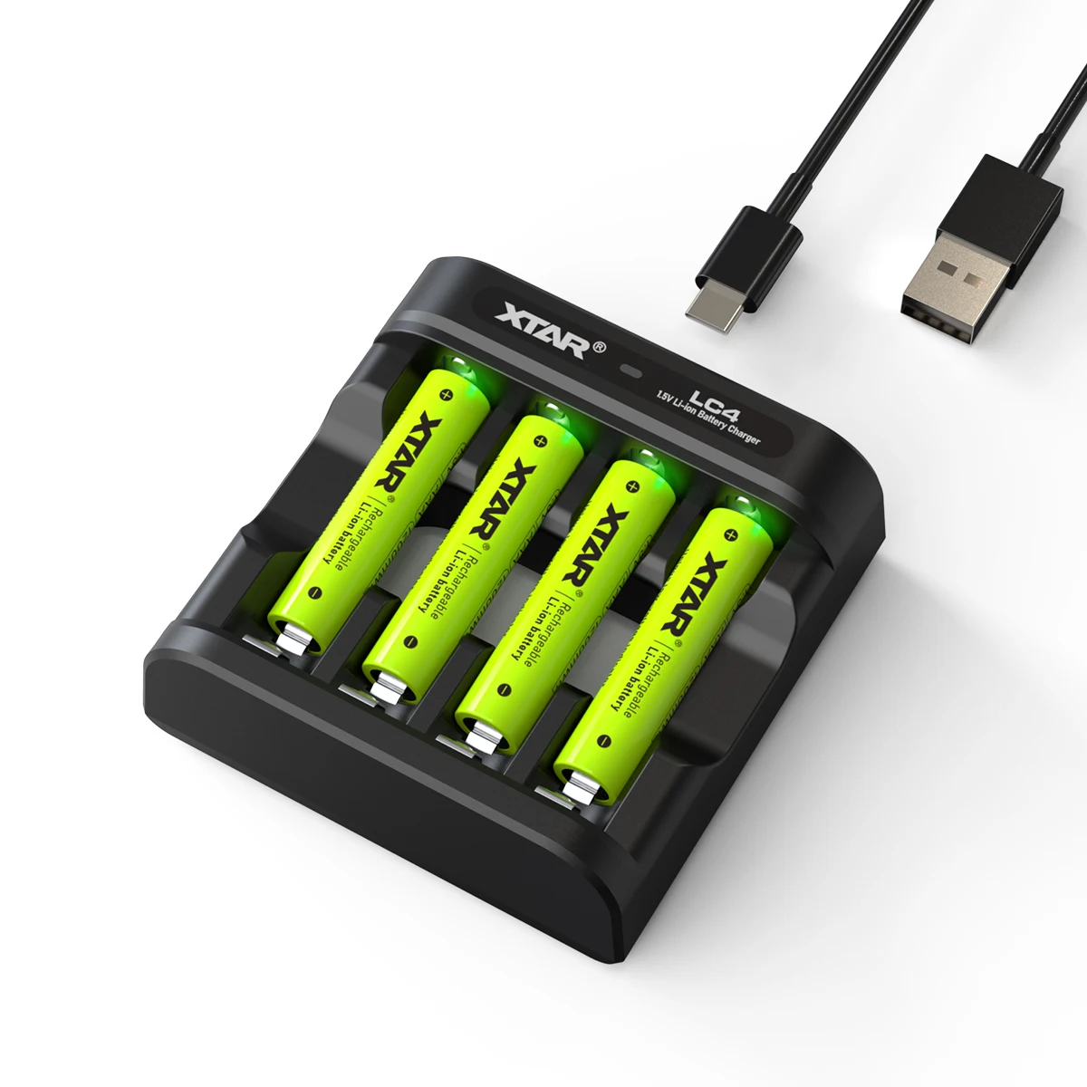 XTAR LC4 Charger Mix-charging AA&AAA Batteries USB-C Input With LED Indicator