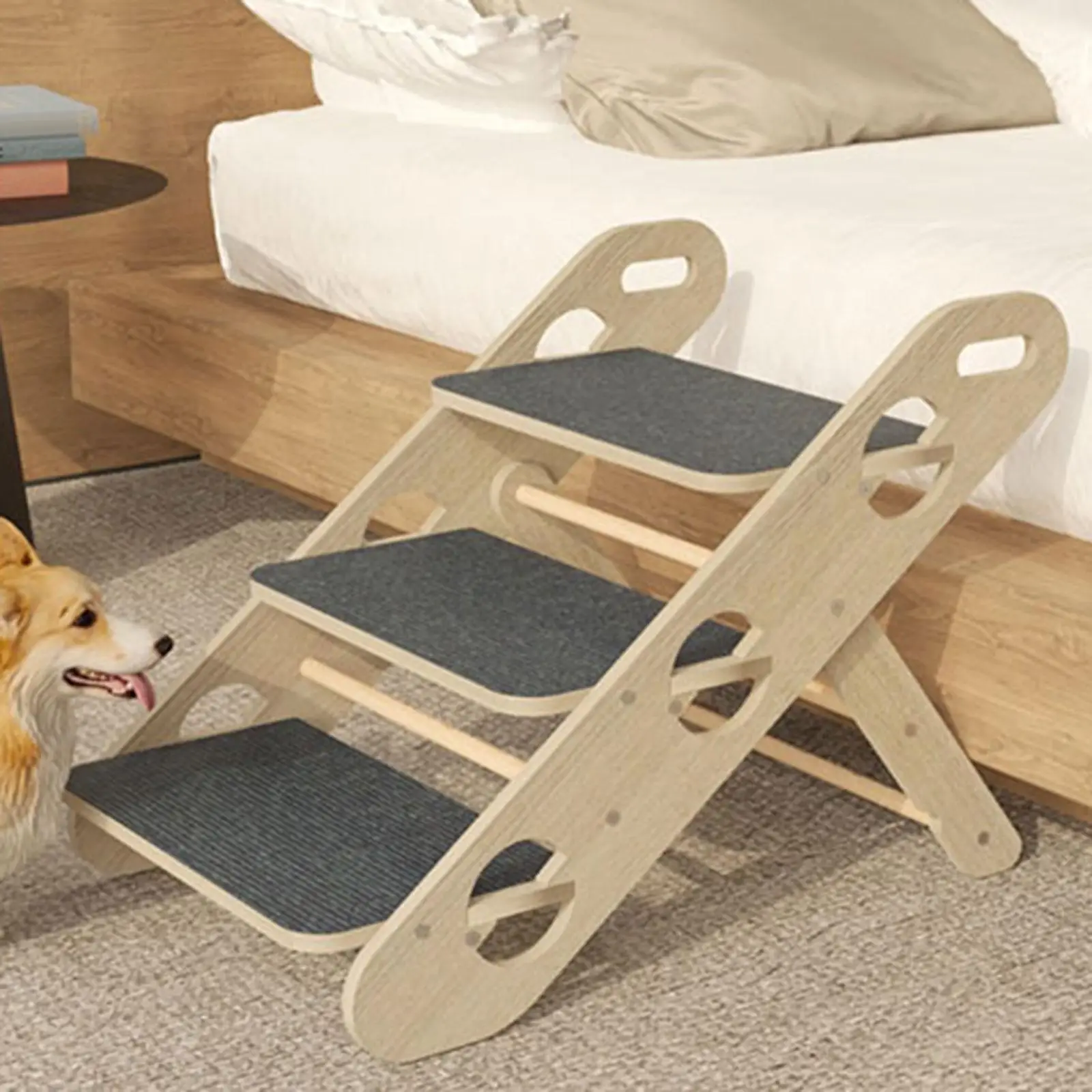 3 Steps Pet Dog Stairs Portable Foldable Puppy Ramp Ladder Sofa Bed Ladder for Small Animals Climbing Pet Supplies