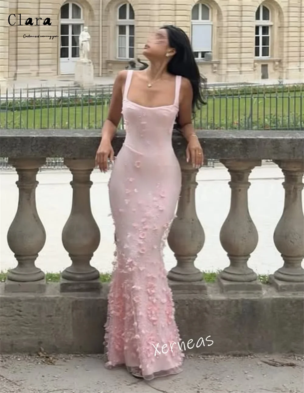 Clara Custom Flower Sleeveless Off-shoulder Fishtail Elegant and Chic Luxury Evening Dresses 2025 Party Dress Woman Women's Prom image 4