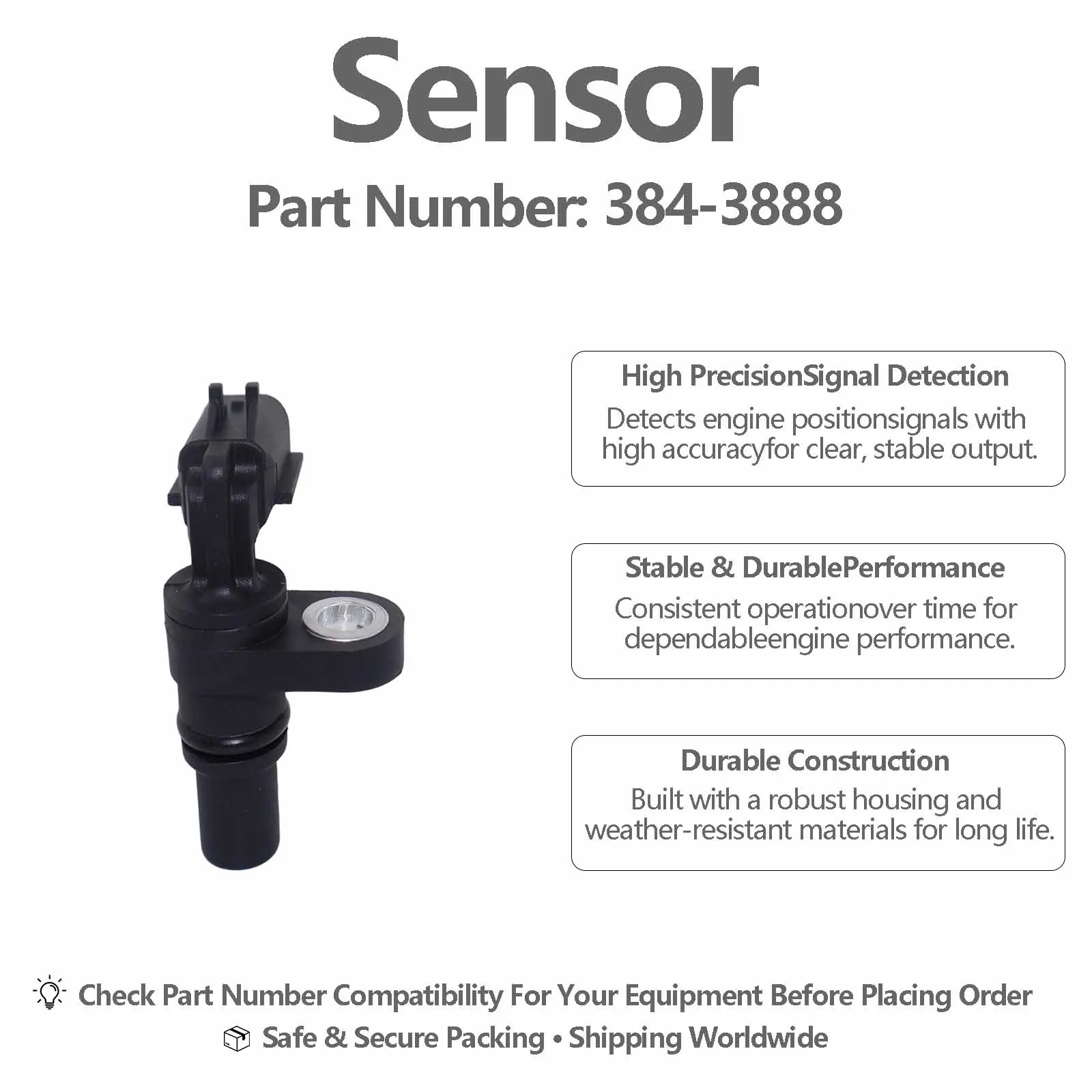 384-3888 3843888 Crankshaft Sensor For Caterpillar CAT 924K Wheeled bulldozer