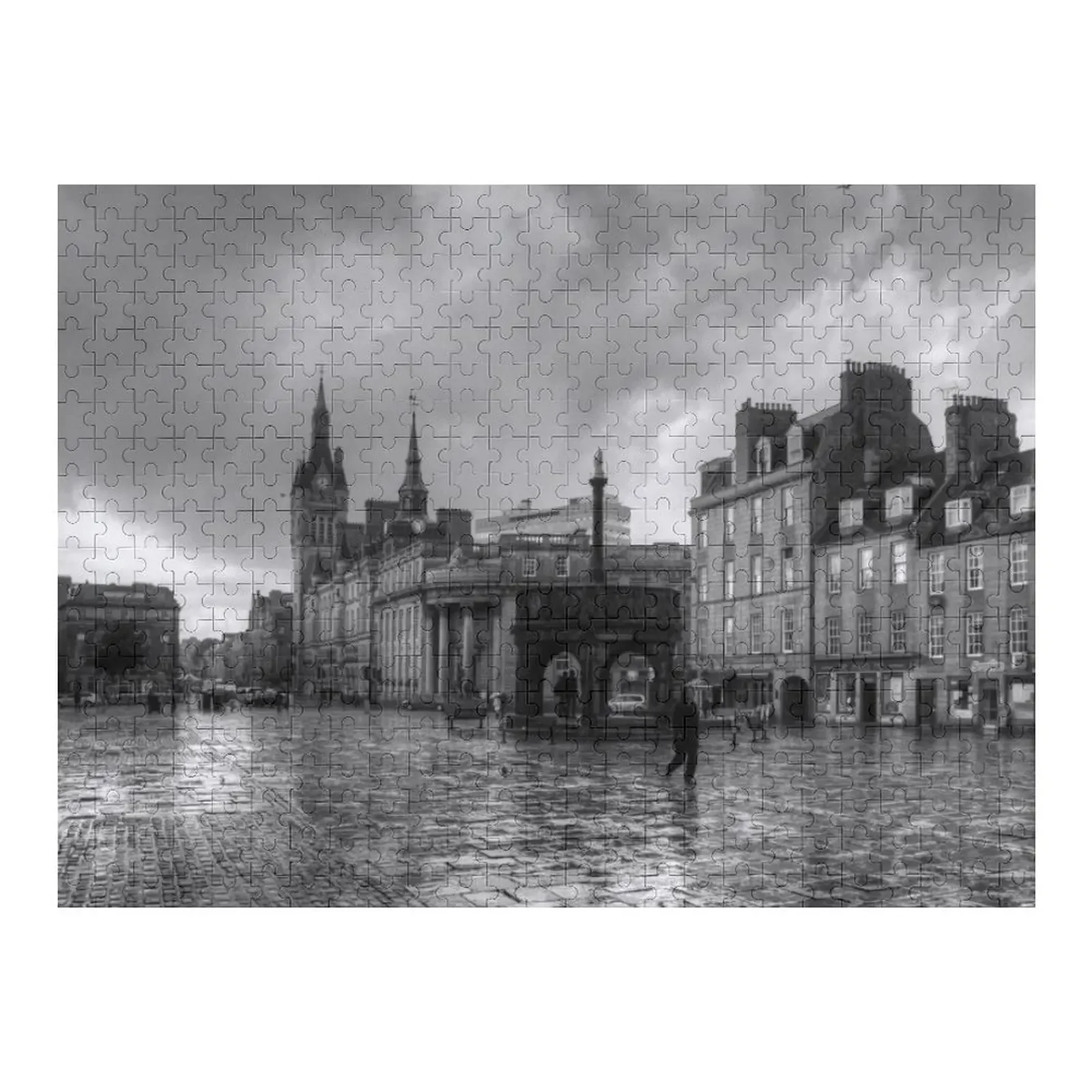 

Aberdeen in the rain - B&W Jigsaw Puzzle Woodens For Adults Novel Toys For Children 2022 Customizable Child Gift Puzzle