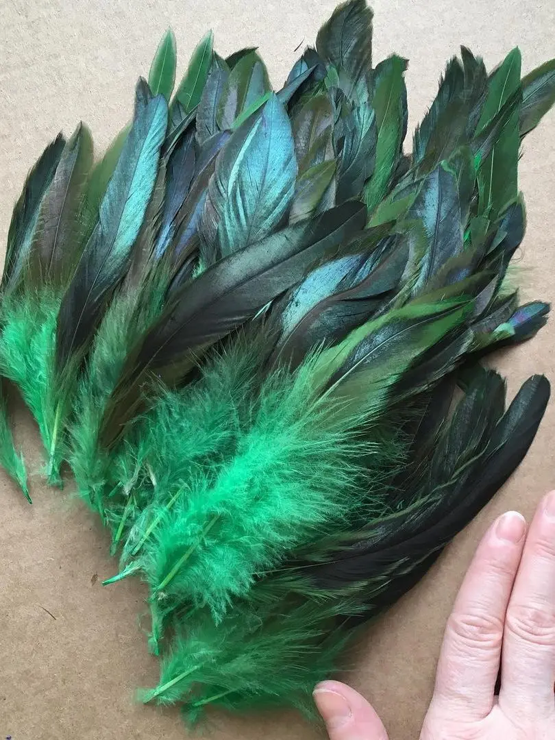 Plumes de coq naturelles 15-20CM, 50/100/200 pièces, plumes de poulet teintées pour attrape-rêves, artisanat, décoration de bijoux pour mariage et fête