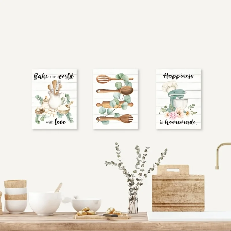 Farmhouse Kitchen Canvas Set 3