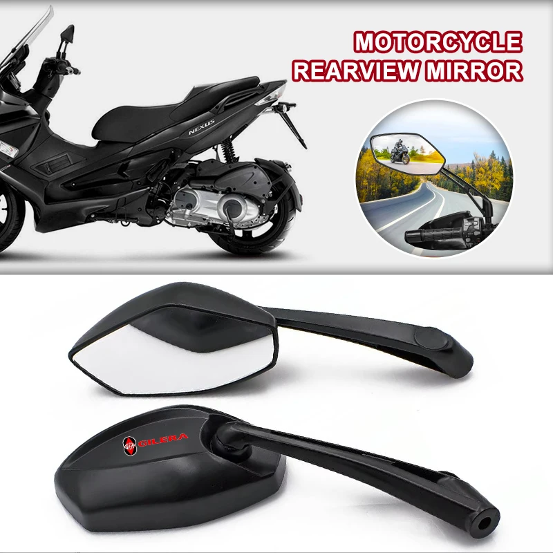 Espejo retrovisor lateral ajustable para motocicleta, manillar retrovisor para Gilera GP800 Fuoco Nexus 500 Runner 50 125 200 Gilera500