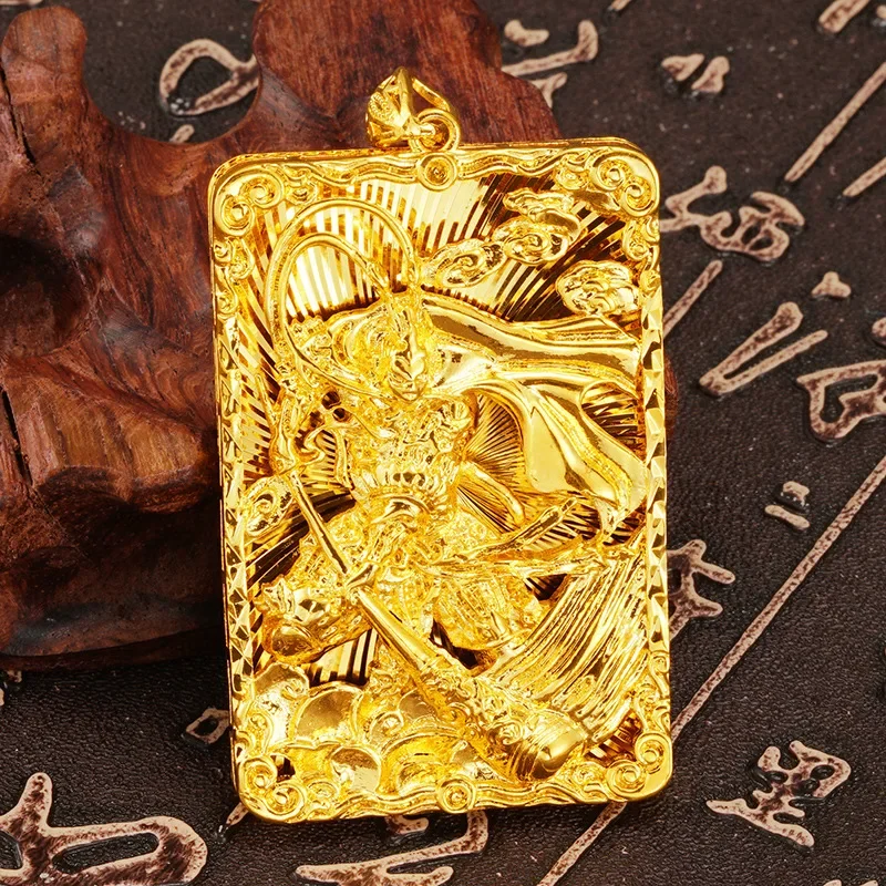 

Real Gold Color Sun WuKong Pendant for Men Men's Jewelry Necklace Pendants Charm Gold Color Jewelry Wedding Party Gifts