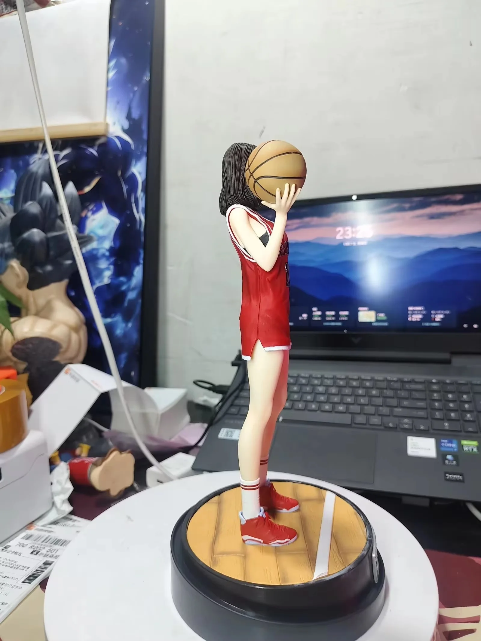 31cm Slam Dunk Figures Haruko Akagi Figure Basketball Goddess Pvc Model Gk Models Collection Desk Decoration Child Birthday Gift