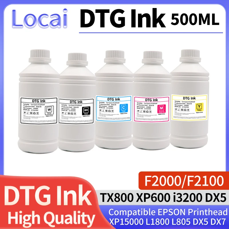 

500 мл чернила DTG, текстильные чернила для одежды для DX5 DX7 TX800 XP600 I3200 для принтера Epson F2000 F2100 L1800 1390 R1900 R3000 9600 4800