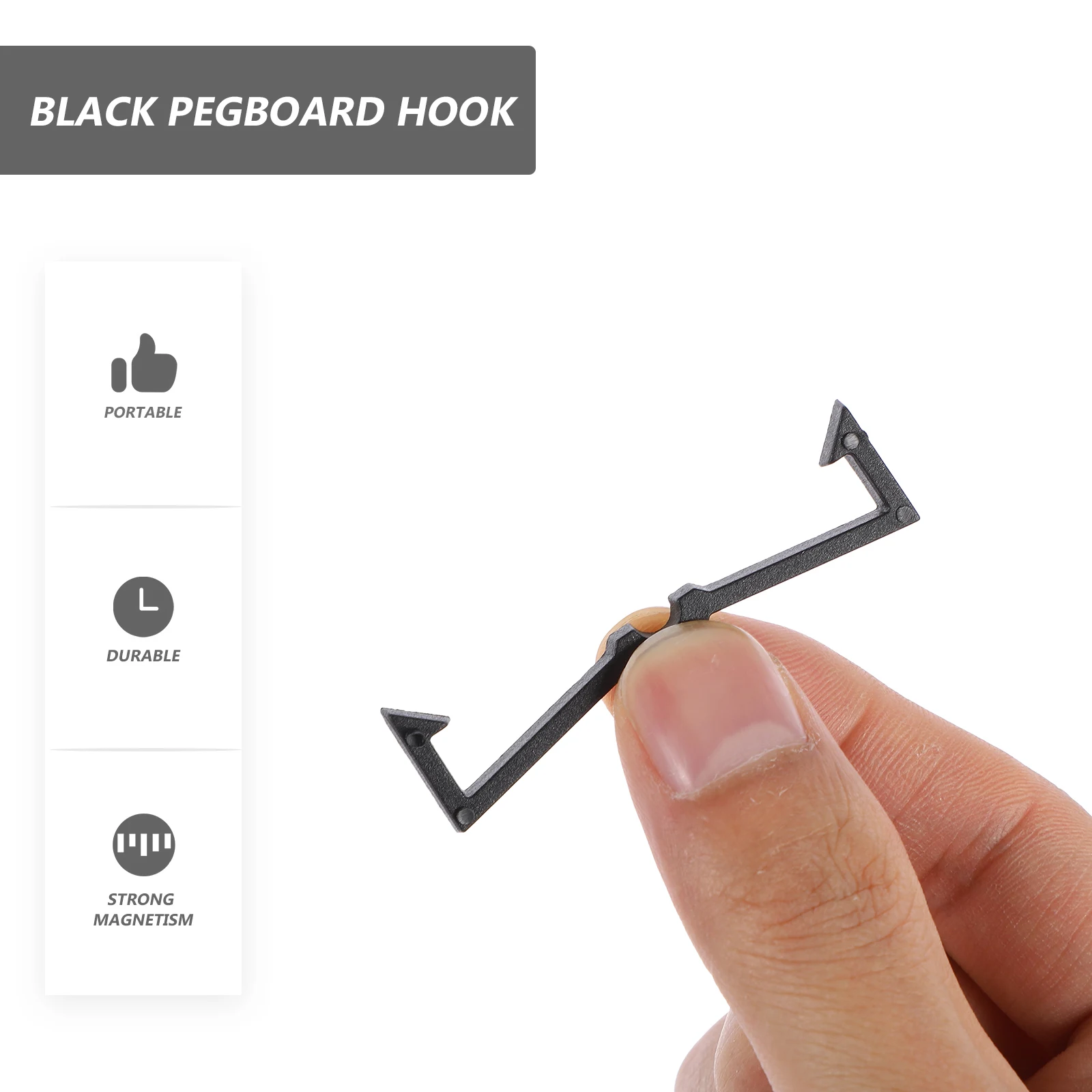

100pcs Black Peg Locks Plastic Pegboard Hook Fixer Organizer Sturdy Easy Install Pegboard Display Hook Accessories
