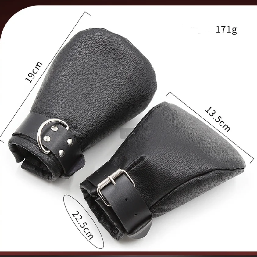 أصفاد/قفازات VaHppy SM ألعاب جنسية كوسبلاي للكلب الرقيق ملزمة من البولي يوريثان منتجات سوداء للبالغين للزوجين يمزح لعب الأدوار BDSM #2