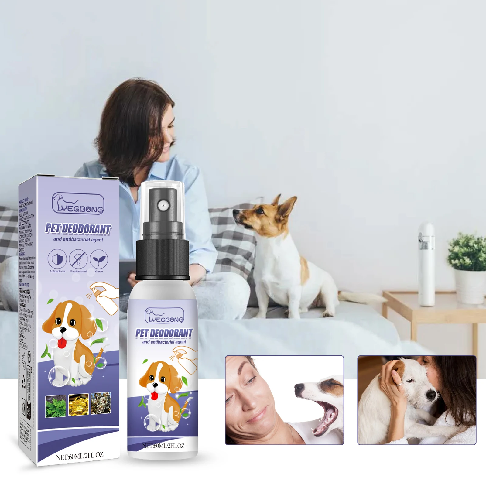 

Pet Deodorant Spray Odor Remover Urination Bad Smell Removal Natural Fresh Scent Body Deodorizing Cleaning Dog Deodorizer Spray