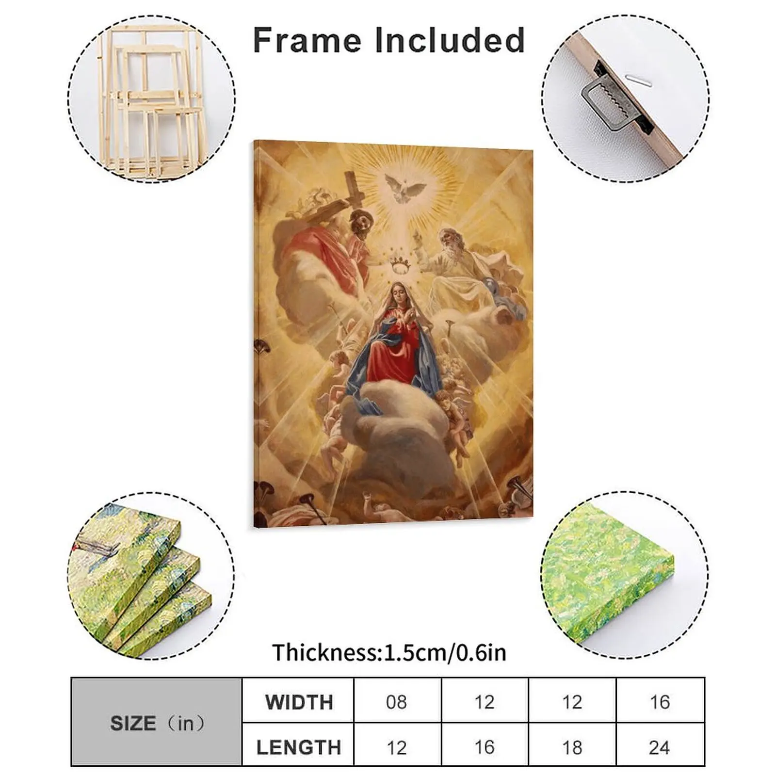 Our Lady Of Guadalupe Virgin Mary Catholic Mexico Poster Canvas Paintings Living Room Plaques Cinema Kitchen Metal Posters