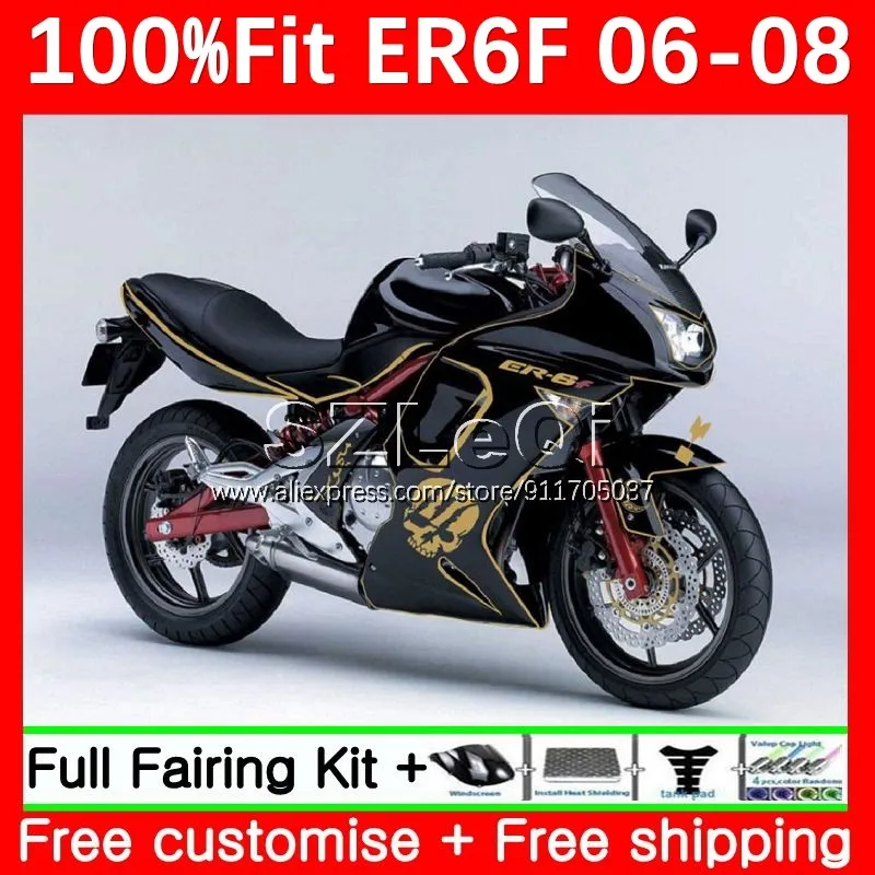 Injection Body For KAWASAKI NINJA 650R ER-6F 650 R ER 6F 6 F ER6F 06 07 08 94No.0 ER6 F 2006 2007 2008 OEM Fairing