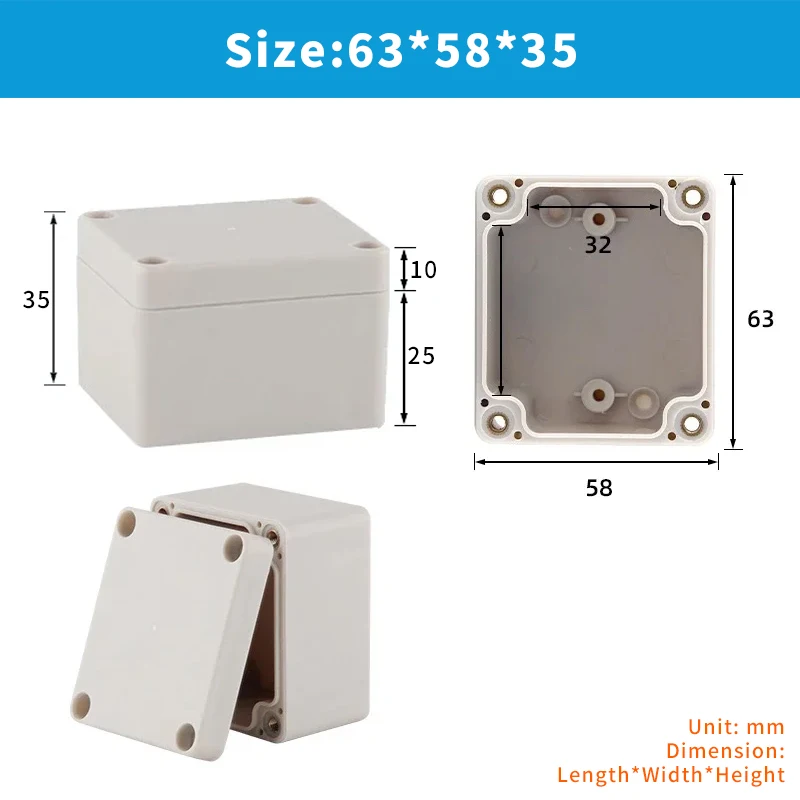 OMCH F-Serie IP66 Kunststoff ABS Outdoor Wasserdichte Elektrische Anschlussdose Schraubkabel Anpassbare Wasserdichte Kabelverbindungsdose