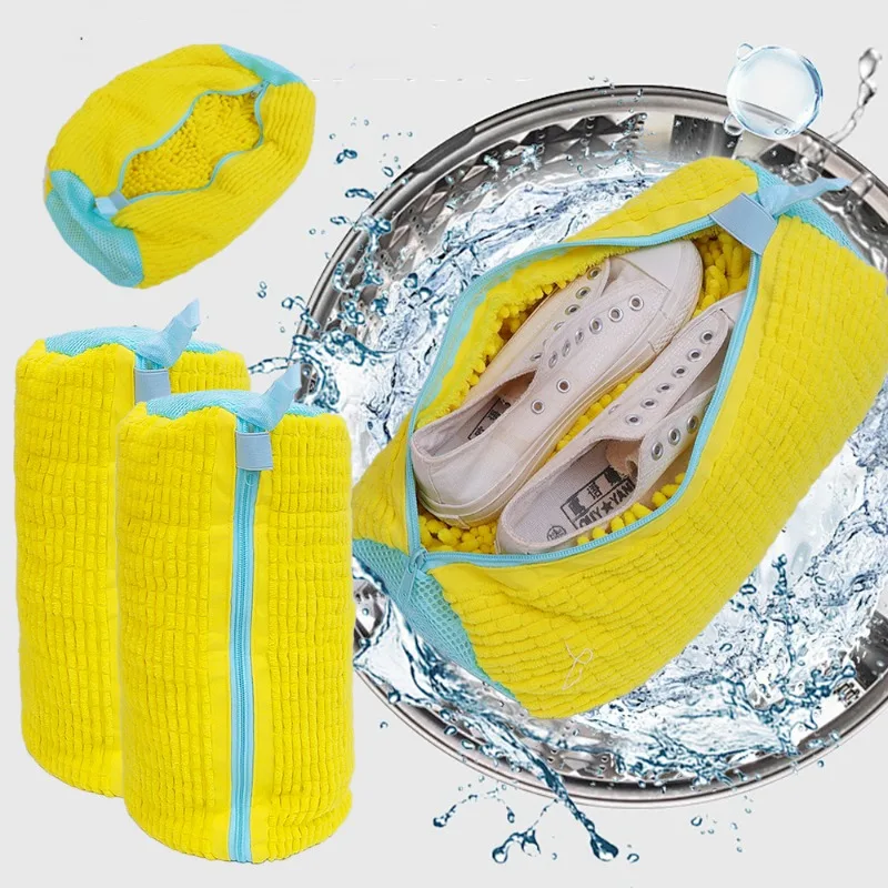 Sneaker Wash Bag Shoe Cleaning Kit Polyester Fabric Basket Reusable Shoe Laundry Storage Bags for Washer Dryer Wash Home Storage