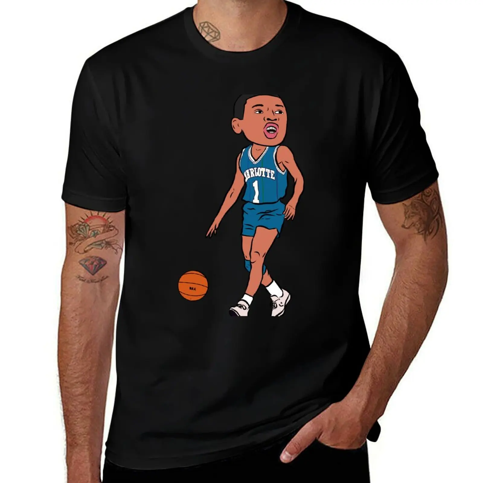 

Muggsy Bogues T-Shirt anime t shirts for man graphic t shirts for man t shirts for man pack cotton T-shirt