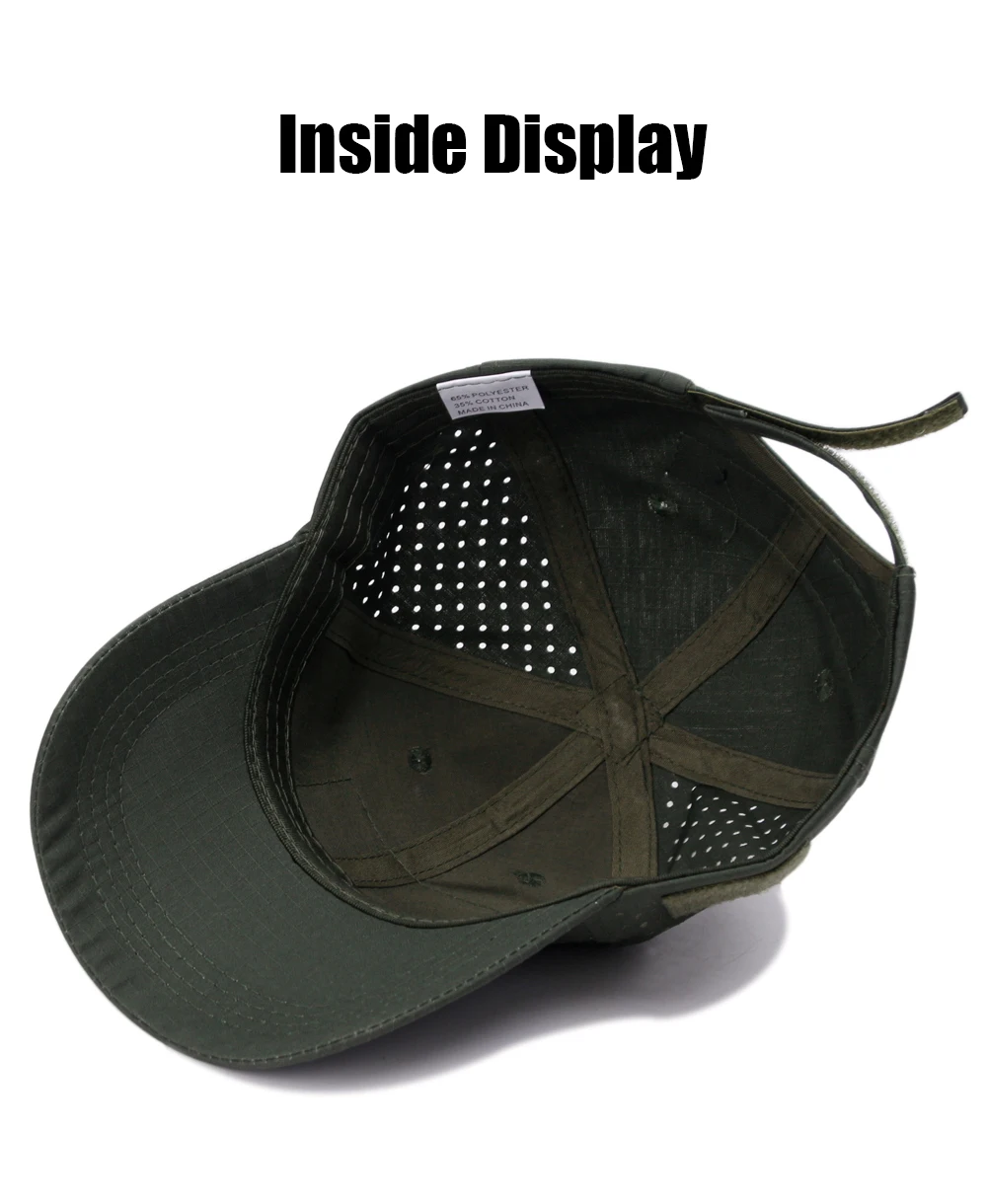 Unisex Camouflage Outdoor Baseball Cap Atmungsaktive Sonnenschutz Hut Für Jagd Wandern Laufen Angeln Camping – Detail 8