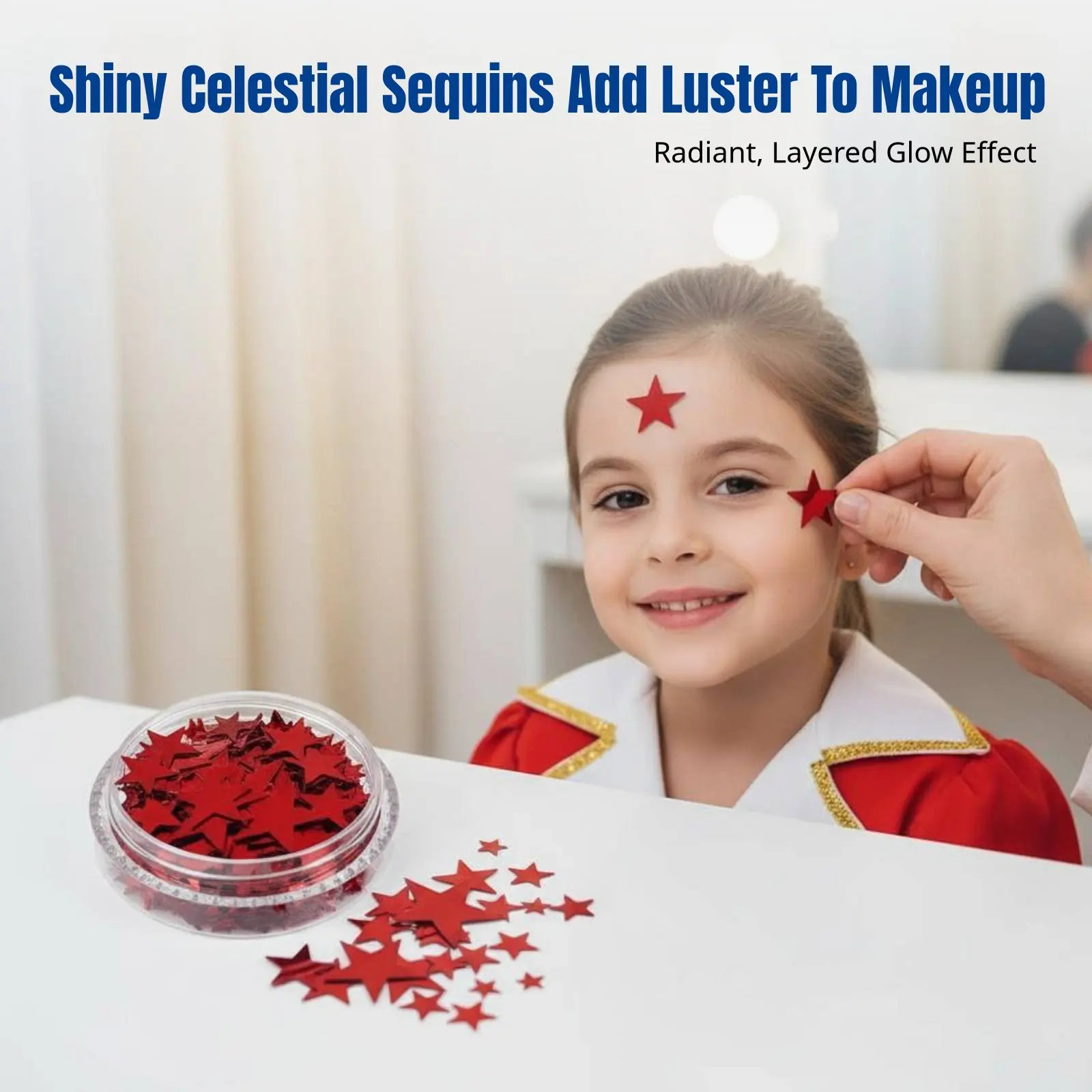 Celestial Sparkle Face Sticker, Makeup Patch for Forehead and Eyes, Children's Day, Stage, Event Theme