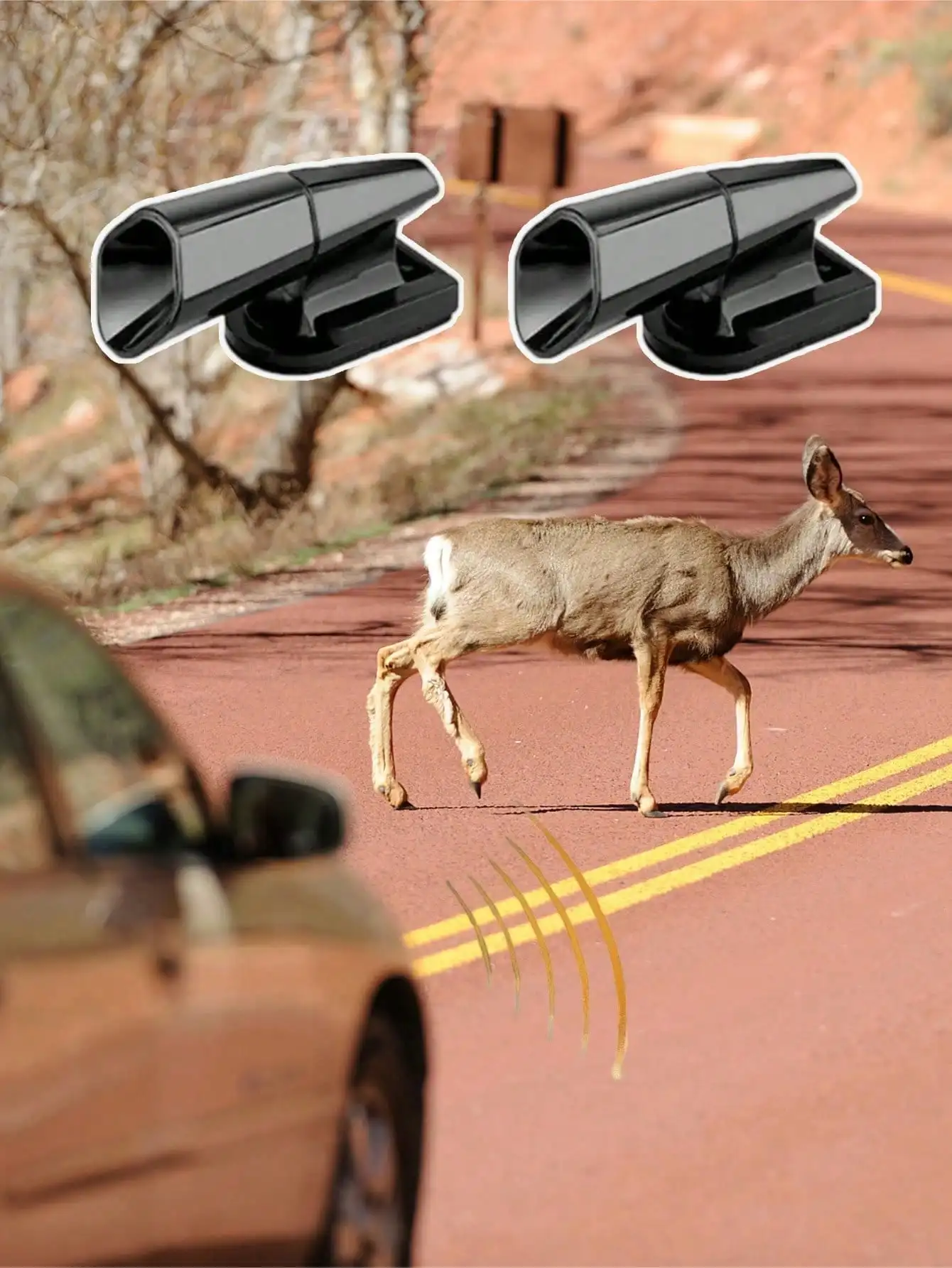 

2 шт. отпугиватель оленя, монтируемый на автомобильной решетке и идеальный выбор для любителей занятий спортом на открытом воздухе и частых путешественников.