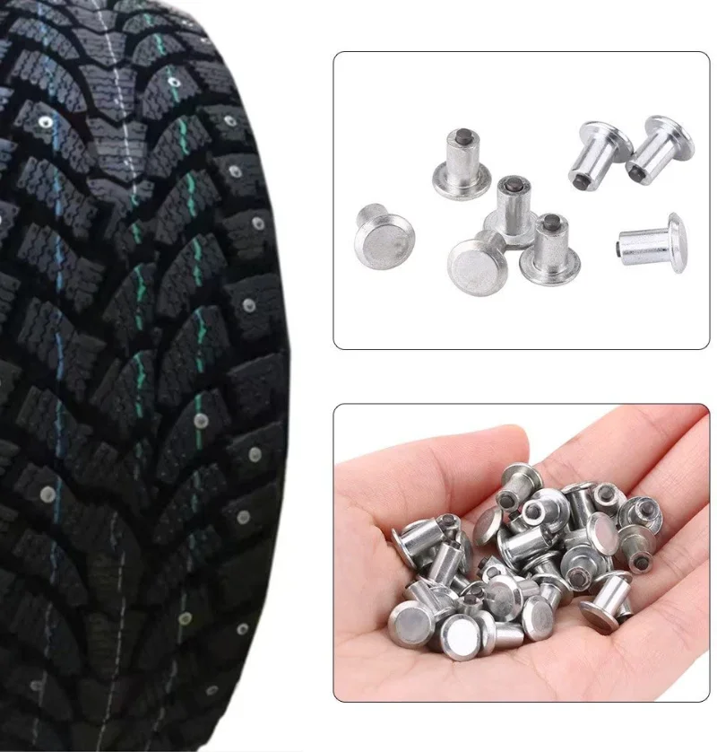 Motorcycle Bike Car Universal Snowing Spikes Tire Cleats Shoe Soles Snow Nails Winter Snow Anti-Slip Stud Automotive Accessories