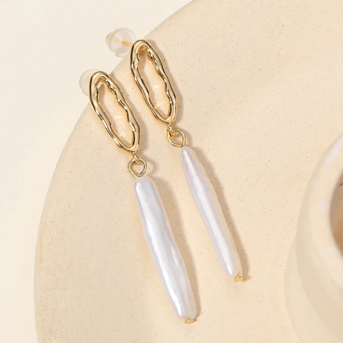 

Модные серьги-кольца с подвесками из натурального пресноводного жемчуга, из нержавеющей стали, для женщин и мужчин, ювелирные украшения, серьги-подвески