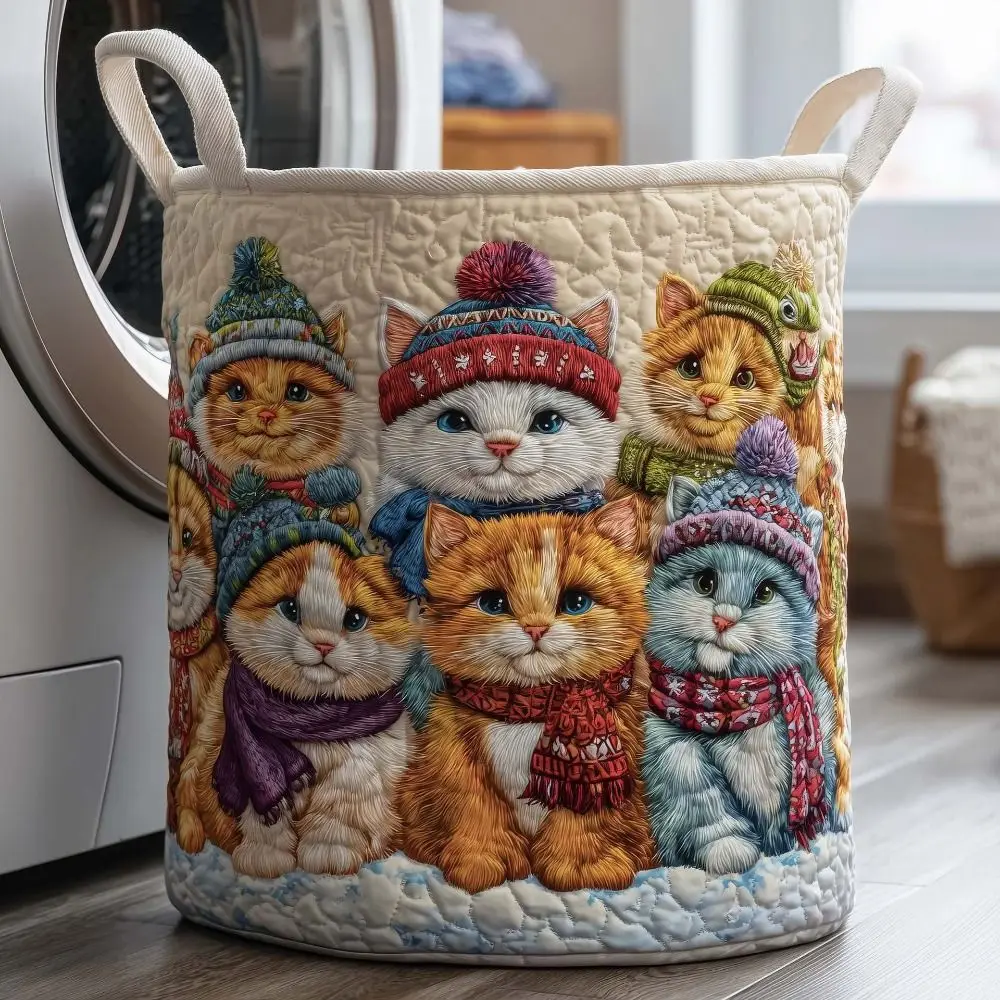 

Модная стеганая корзина для белья в стиле бохо 14×18 дюймов с ручками, мягкая тканевая корзина для хранения одежды с цветочным узором