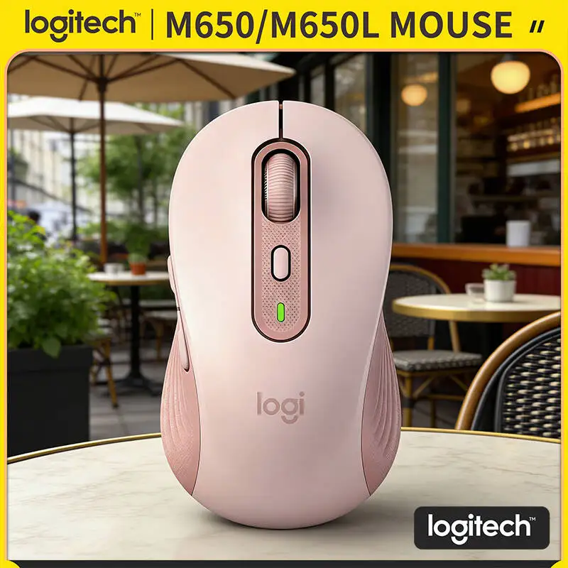 

Беспроводная эргономичная мышь Logitech M650/M650L — на 90% меньше шума, компоненты из переработанного пластика, 5 программируемых кнопок, радиус действия 10 м