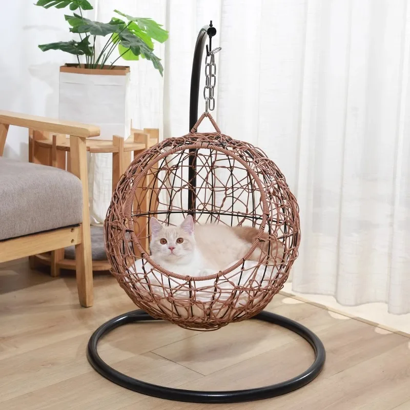 Imitation rattan cat litter universal in all seasons, semi-closed pet litter,  basket kennel, washable in summer