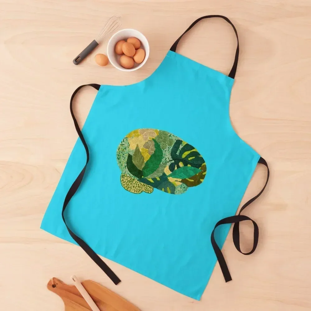 

Green Growth Neuro artwork by Laura Bundesen Apron Kitchen accessories kitchen item Home Utensils Household Items Useful Apron