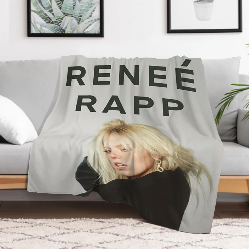 

Pop Singer Actor Renee Rapp Throw Camping Chair Portable Fur Blanket for Sofa Luxury Designer Bedding Soft Plaid With Print Knee