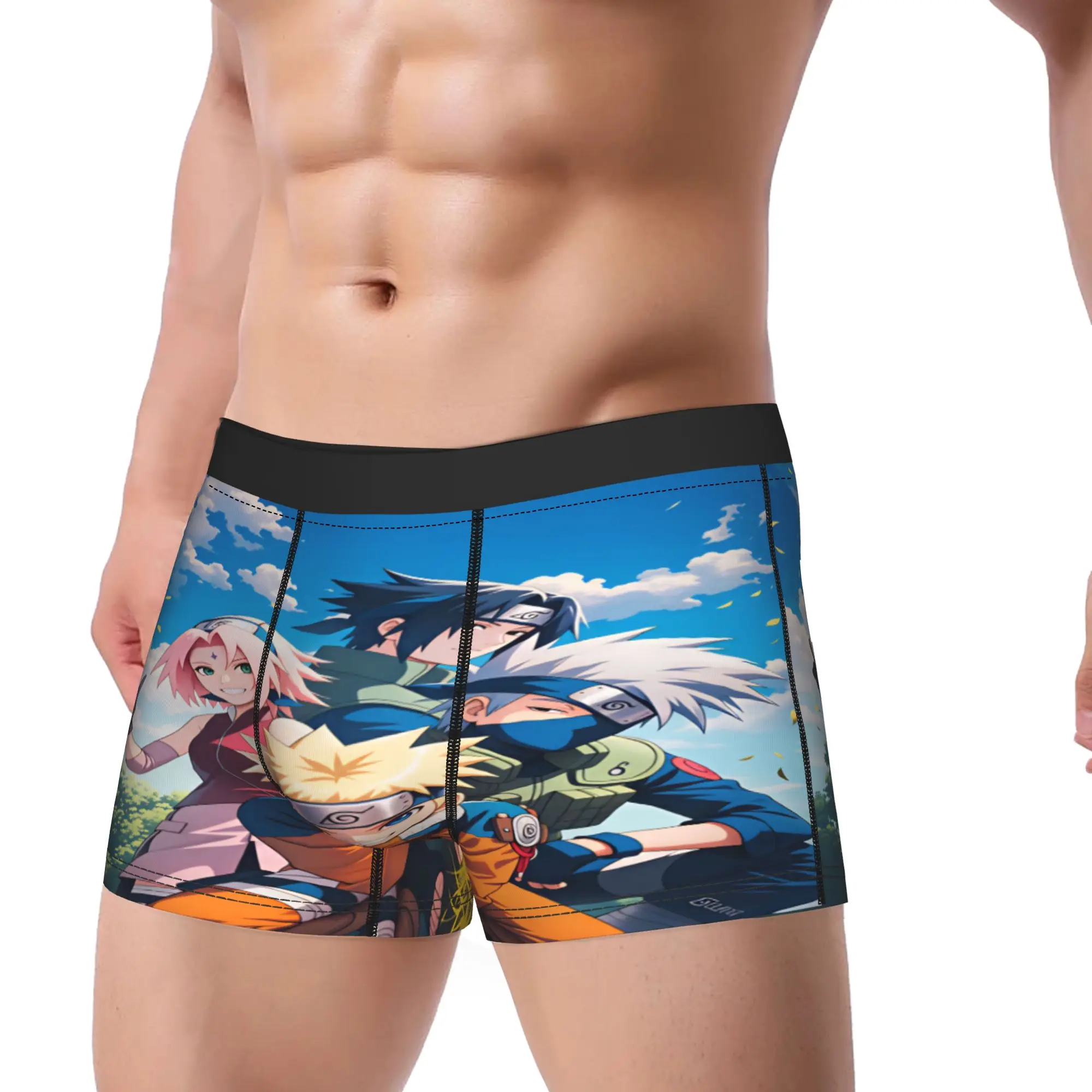 Uzumaki Gaara Kurama Shukaku Underwear  Man Underpants Custom Breathable Boxershorts High Quality Boxer Brief Plus Size