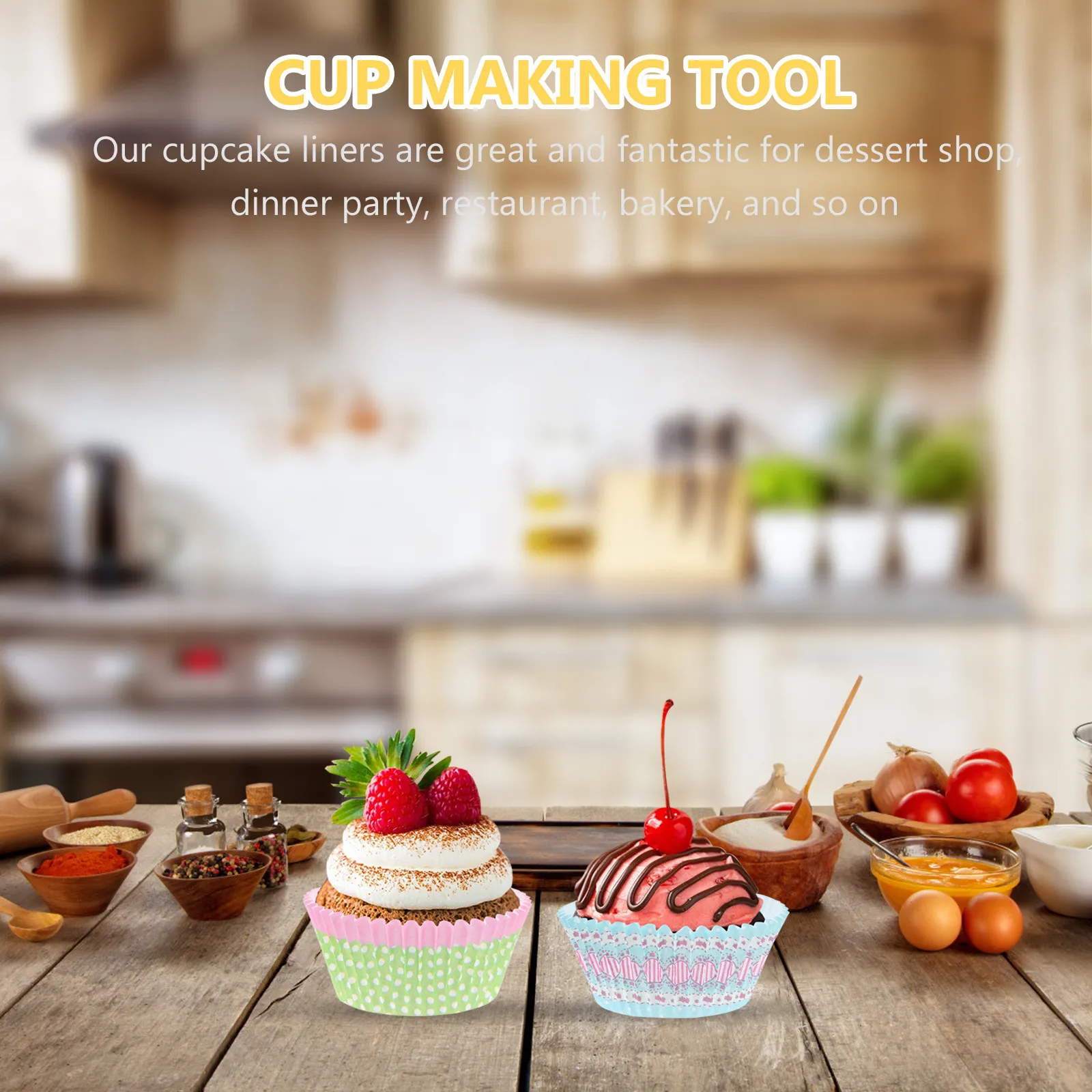 400Pcs Paper Cupcake Liners Baking Cups Food Safe Oil Proof Heat Resistant for Holidays Graduation Anniversaries Muffin Cake
