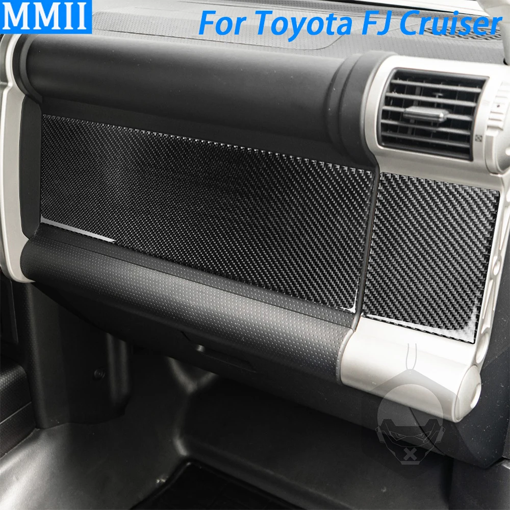 

For Toyota FJ Cruiser 2007-21 Real Carbon Fiber Co-pilot Dashboard Panel Trim Cover Car Interior Decoration Accessories Sticker