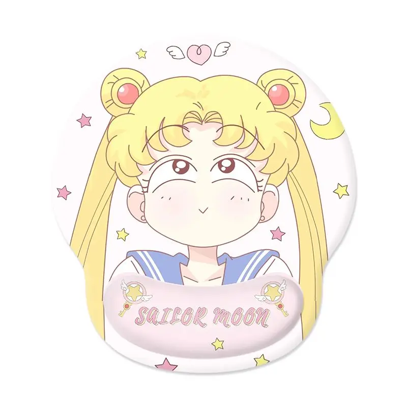 Sailor Moon Office Mouse Pad Cute Cartoon 3D Stereo Silicone Wrist Rest Ins Wind Notebook Keyboard Hand Rest holiday gift view 6