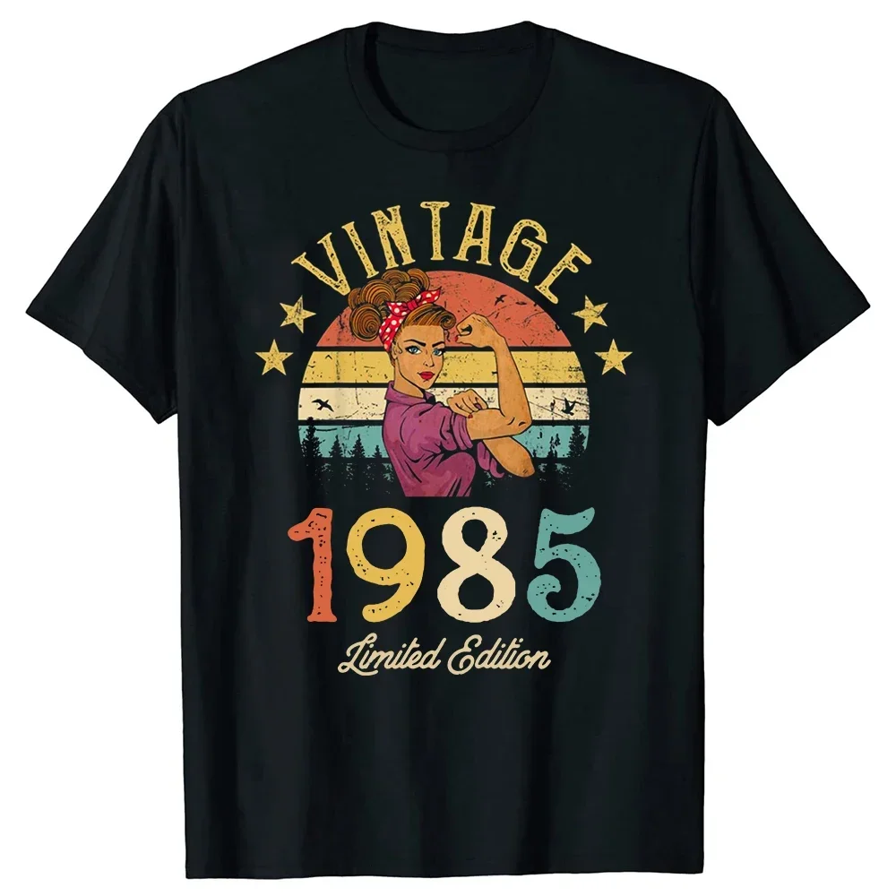 

Vintage Made in 1985 39th Birthday 39 Years Old T Shirts Summer Graphic Cotton Streetwear Short Sleeve Gifts T-shirt Men