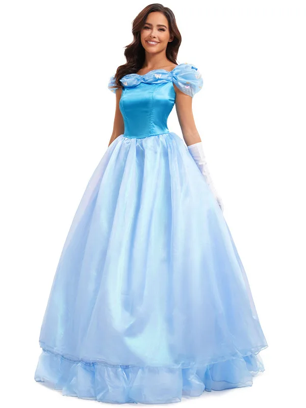 

Adult Halloween Cinderella Princess Dress Fairy Tale Role Play Stage Performance Costume Ball Gown Traditional Chinese Ethnic...