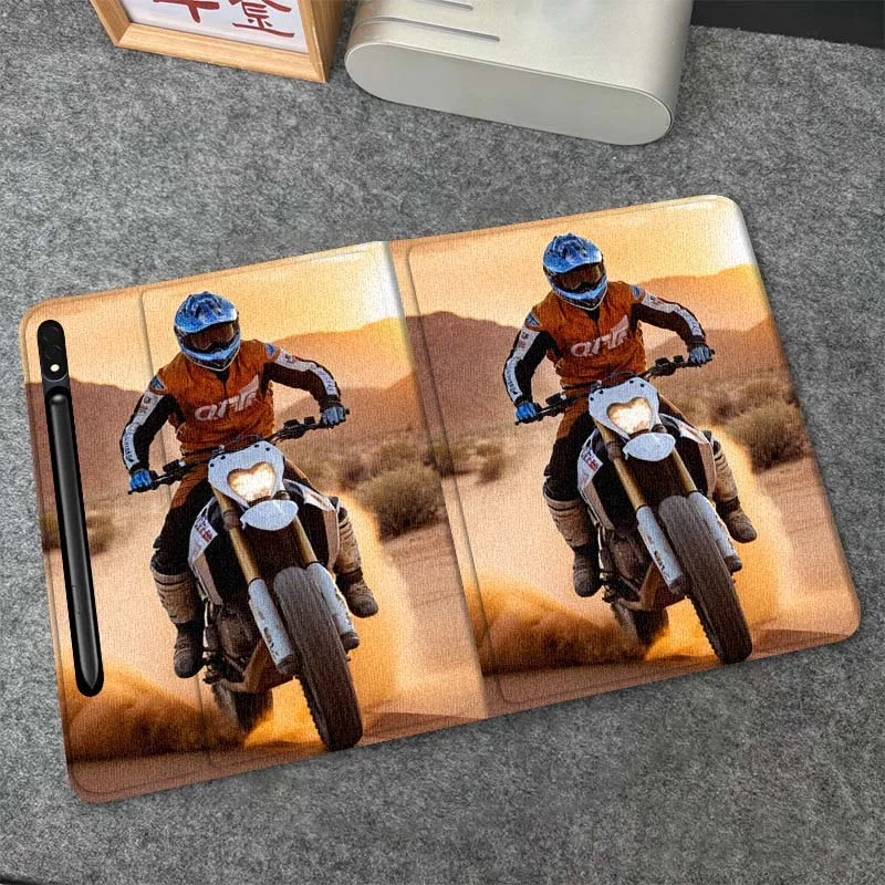 

Motorcycle Rider Anime Cool Tablet Case For Samsung Galaxy Tab S7 S8 S9 S10 FE Plus Lite 11 12.4 13.1 Inch