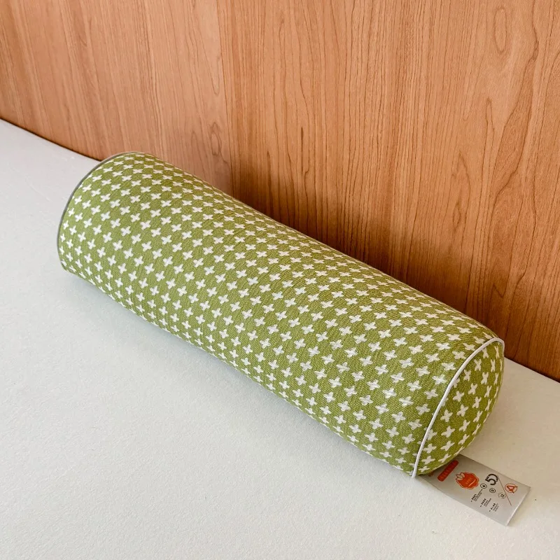 2025 new buckwheat pillow cotton twill cervical spine long pillow cylindrical full buckwheat shell cervical spine maintenance