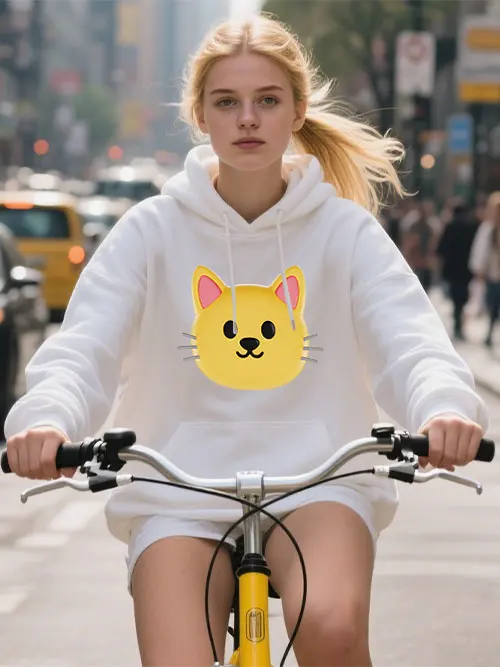 

Cute Cat Graphic Hoodie Soft Cotton Comfort Birthday Gift For Ladies Outdoors