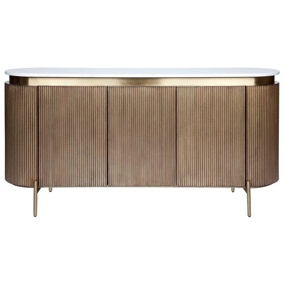 Living room furniture Italian minimalist rock slab sideboard brass light luxury hotel restaurant locker