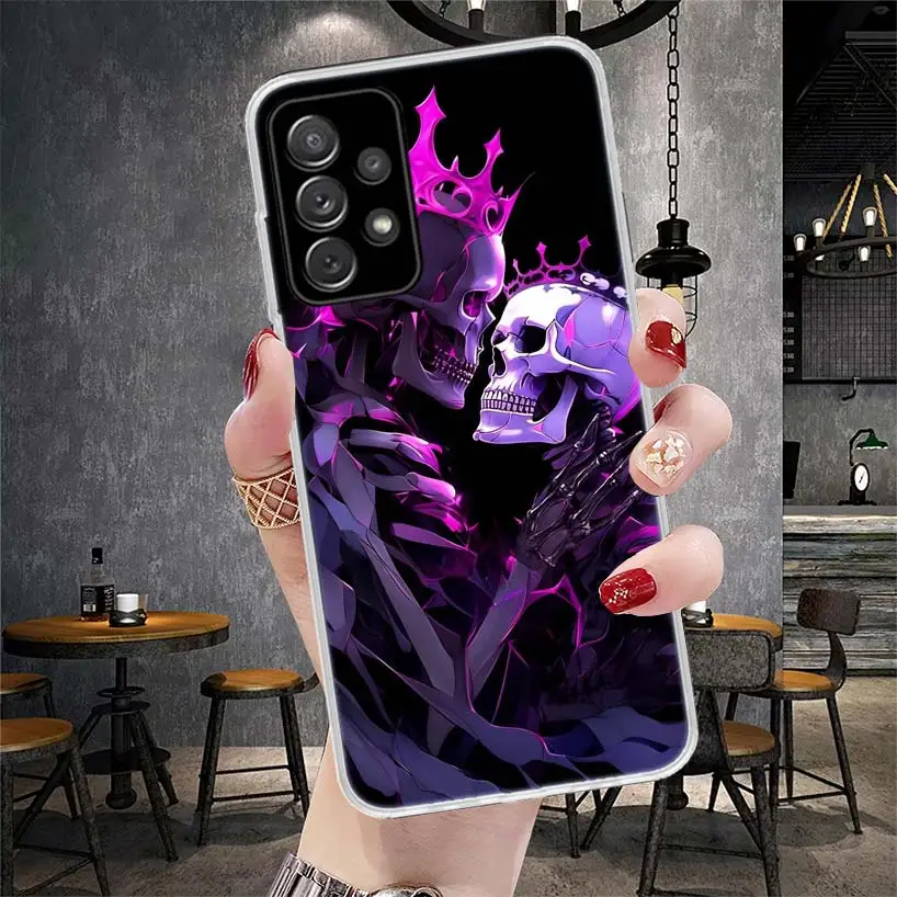 Anatomy Skeleton Heart Lovey Kiss Phone Case For Samsung Galaxy A71 A51 A41 A31 A21S A11 A70 A50 A40 A30 A20E A10S A20S A6 A7 A8