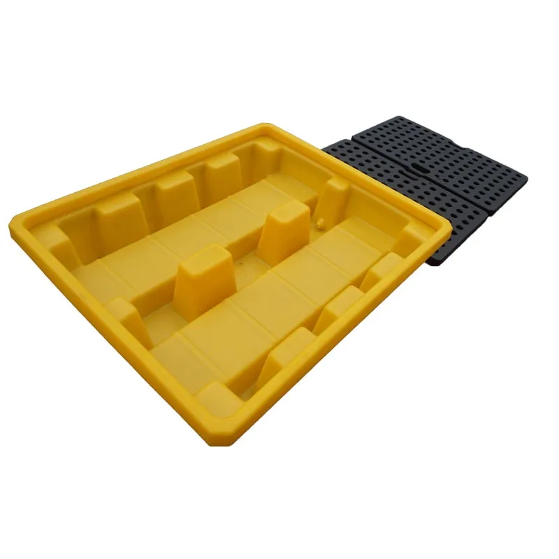 Environmentally friendly high-density polyethylene leak-proof oil spill protection tray