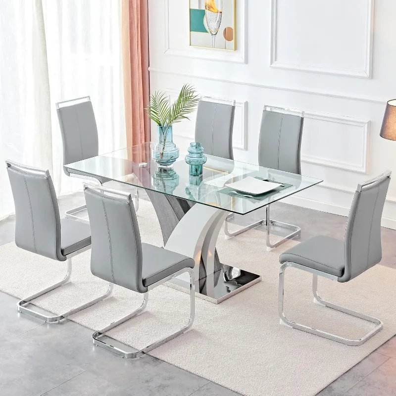 Dining Table Set for 6, 7 Piece 63