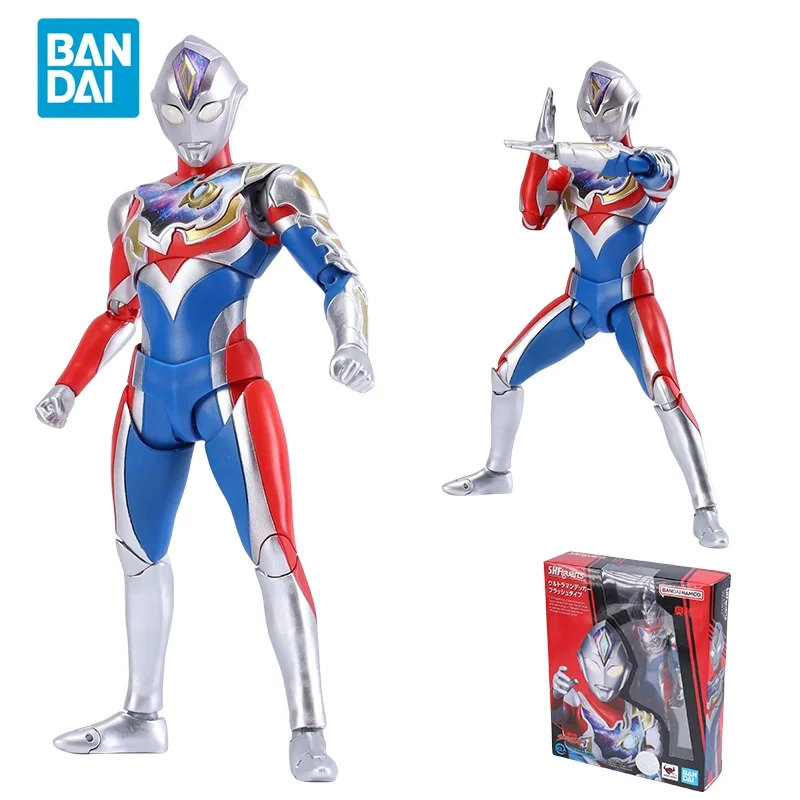 Spot Direct Delivery Bandai Original ULTRAMAN Anime Model SHF ULTRAMAN DECKER FLASH TYPE Action Figure Toys For Children Gift