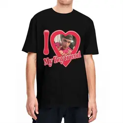 I Love My Boyfriend Justin Biebers T-Shirt Men Singer Y2K Funny Pure Cotton T-Shirts Summer Fashion Tee Shirt Oversized Clothing