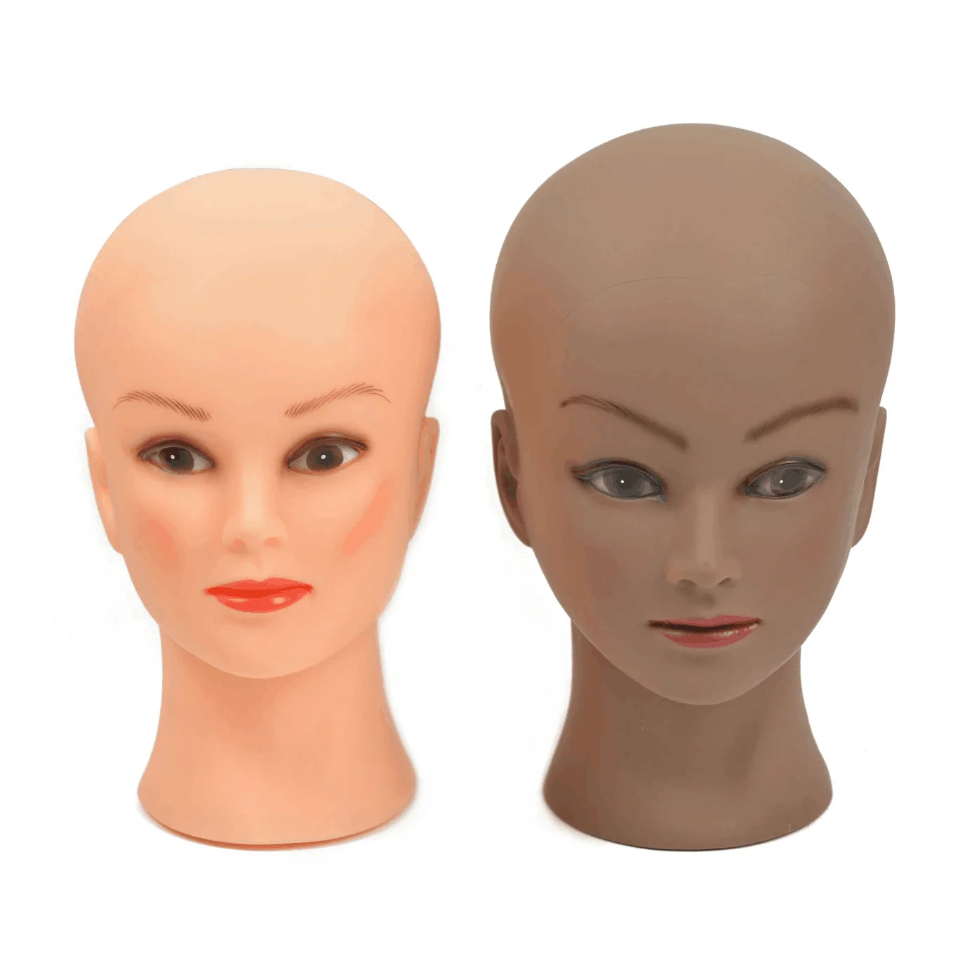 Female Bald Mannequin Head with T Pins Makeup Doll Head for Wig Making Display Hat Jewelry Makeup Hairdresser Training
