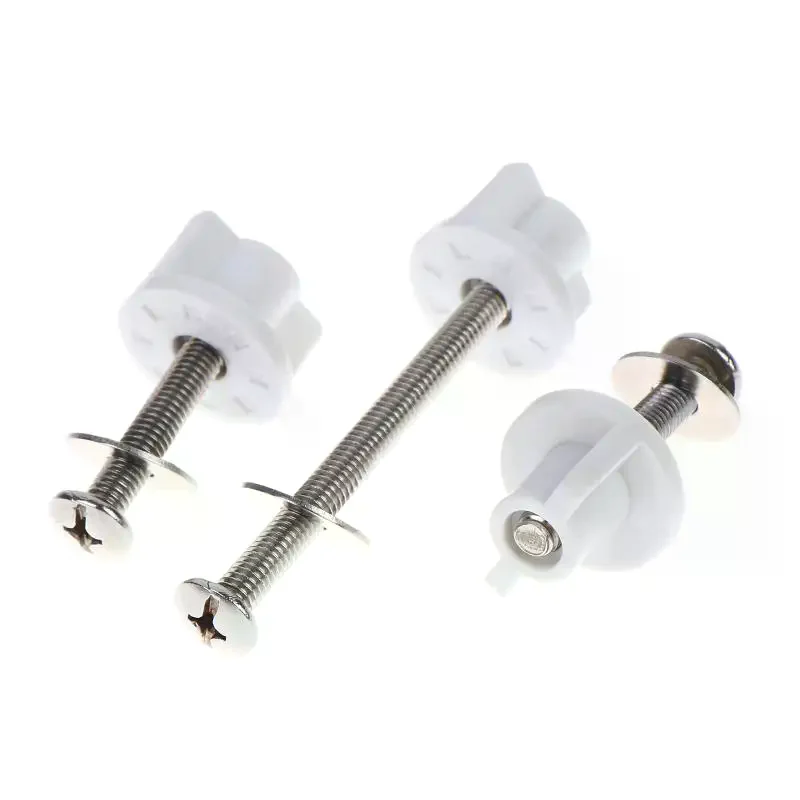 /TPz/M6 Toilet Seat Hinge Bolt Screw Fixings Replacement Parts Top Mounted Hinge Toilet Seat Repair Parts 2Pcs