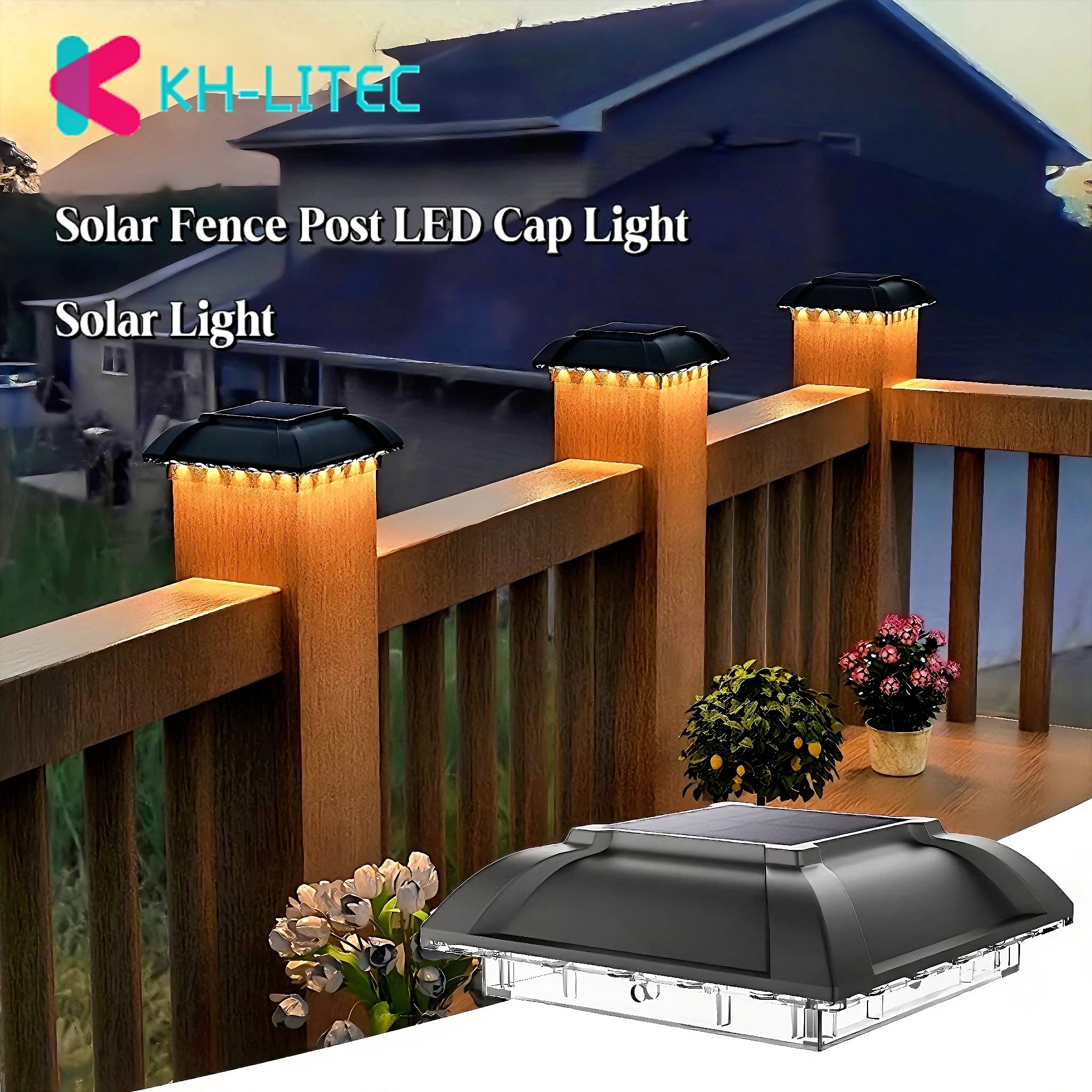 

1/2/3/4pcs Solar Light Fence Light IP65 Outdoor Solar Lamp For Garden Decoration Gate Fence Wall Courtyard Cottage Solar Pillar