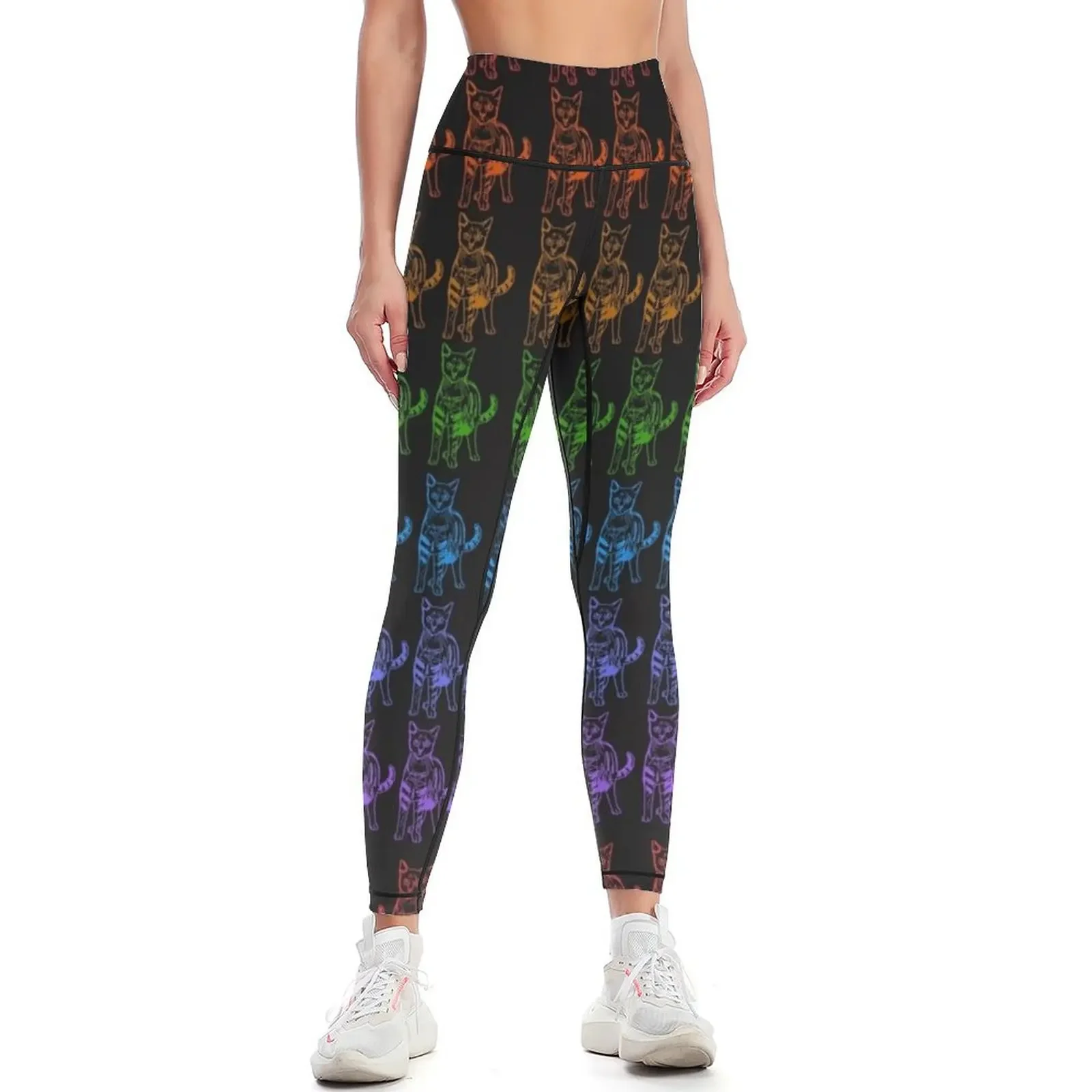 

Roy G. Biv cats Leggings Sweatpants push up legging Womens Leggings