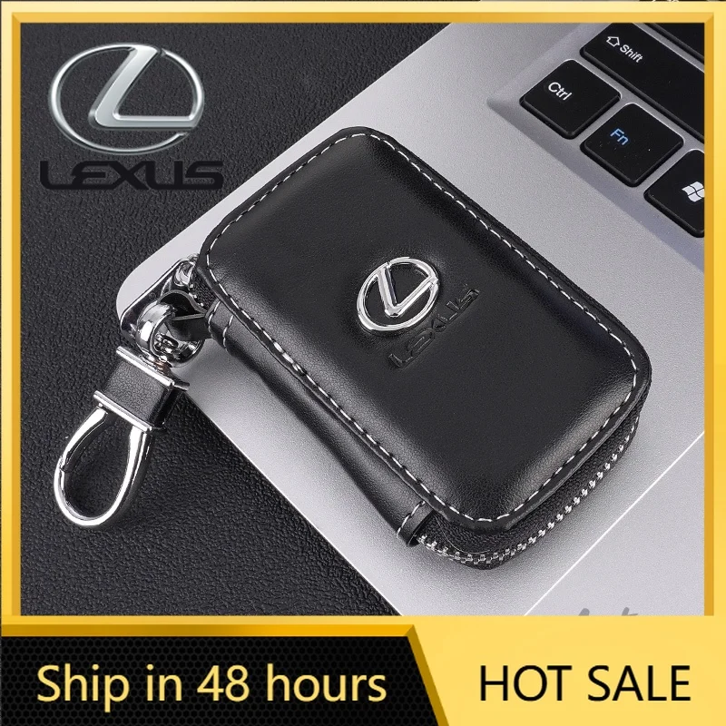 

Car Sticker Leather Key Wallet Car Key Bag Multi Function Key Case For Lexus LS LC RZ NX RX IS350 ES300 GS350 CT200h GX460 LX570